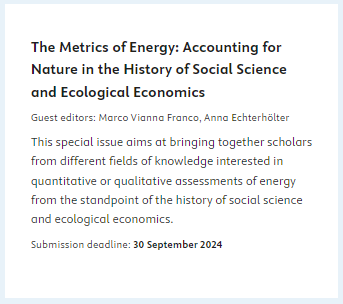 mpvfranco's tweet photo. CfP: article submissions open for the Special Issue "The Metrics of Energy" @Societies_HET @ISEEORG @ESEEORG 
https://t.co/6TA6xwIOPj https://t.co/tOnUARAHAa