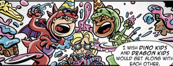 Maria loves hosting &amp; bringing people together. She hates conflict, but that doesn't stop her from trying to help others. Last year, she sacrificed her birthday party to try and ease the tension between the dinos and dragons. This year, she has even bigger plans. <a href="/bubblegumkids_/">Bubblegum Kids</a>