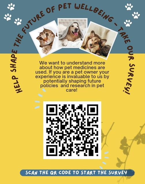 WorrierThe's tweet photo. And here's another short survey: if we're going to protect the environment from the adverse effects of all the chemicals and medicines we use, we need to understand more about how and why we use them.  If you're a pet owner, just scan the code and give it a go! https://t.co/7f4g3frnCc