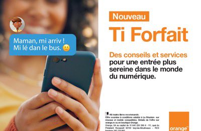 Ados et téléphone portable donnent souvent un cocktail explosif pour les familles. 👨‍👩‍👦📱 @Orange à La Réunion a eu l’excellente idée de lancer « Ti Forfait », adapté aux usages data modérés, et limité à 1 Go d’internet mobile ainsi que des conseils gratuits en boutique pour aider