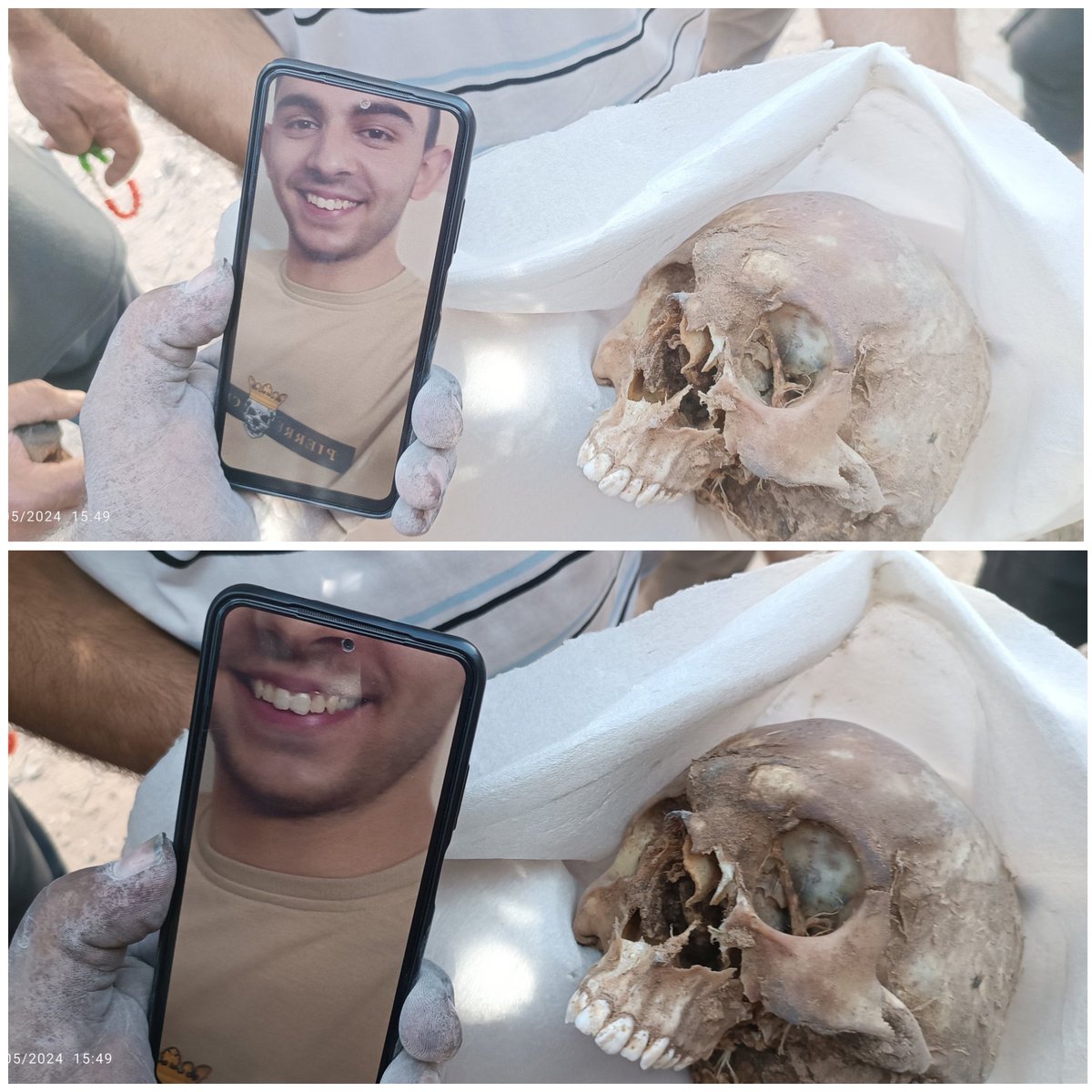 ihcentoo's tweet image. A family was able to recognize the remains of their martyred son from the shape of his teeth..

His name is Mahmoud Abd Rabbo, he was 19 years old, &amp;amp; he is one of hundreds who the IOF killed &amp;amp; left to completely decompose in the streets of Jabalia.