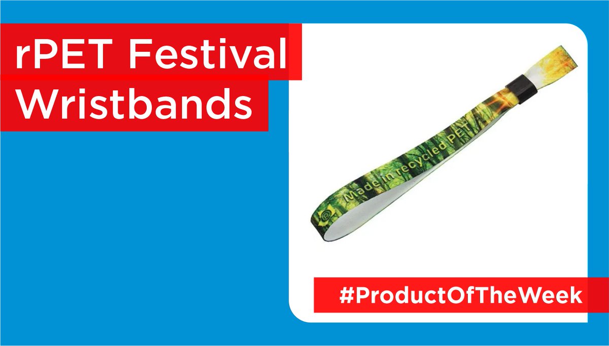 Festival wristbands are our #ProductOfTheWeek Brighten up your event with these popular wristbands which can be printed full colour with your design! They are also eco friendly - made from certified recycled PET
tinyurl.com/tyefssbe