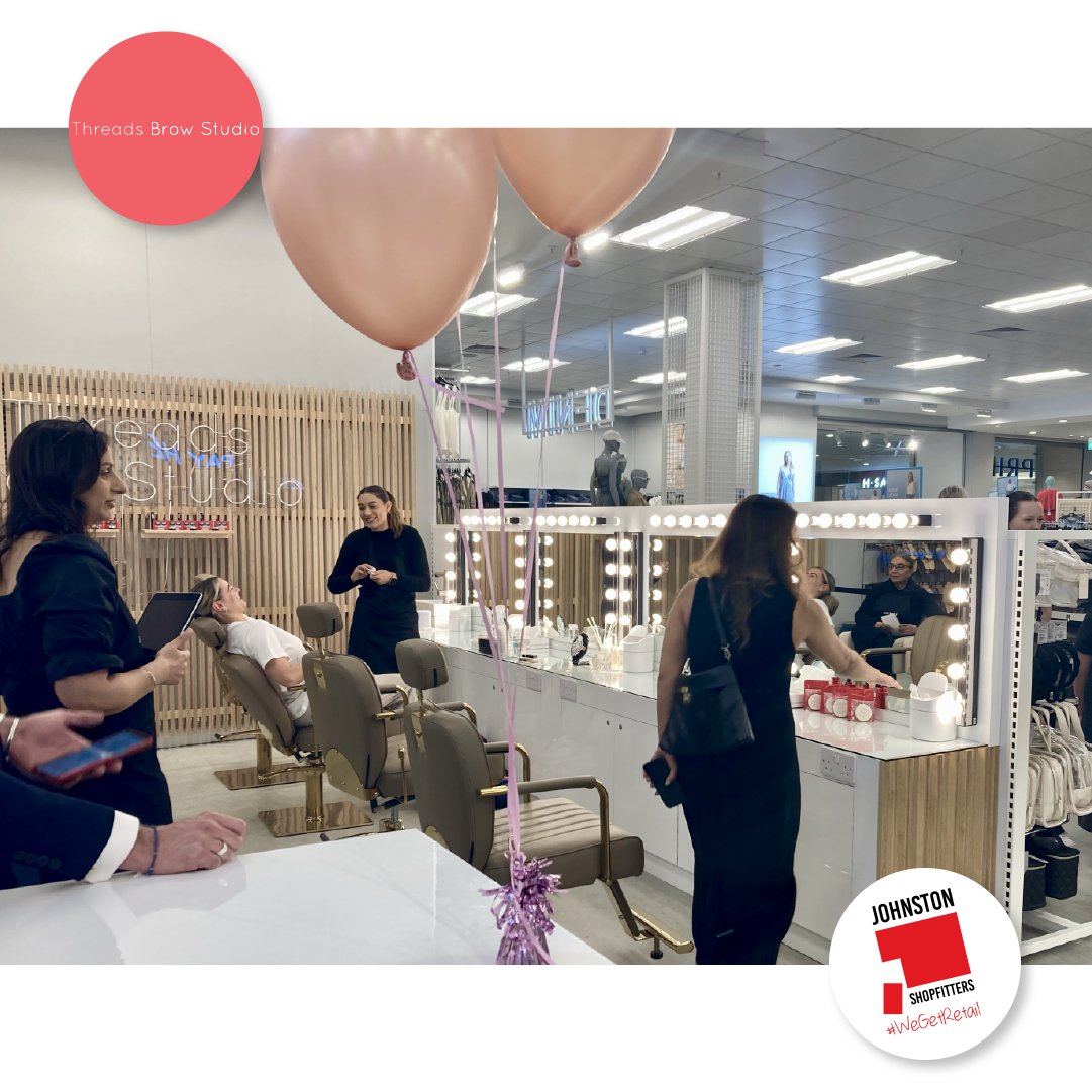 Great to see #JohnstonShopfitters recently completed #ThreadsBrowStudio open <a href="/Primark/">Primark</a>  Lakeside. Pictured at the official opening are, Joanna Andersen New Business Development Manager at #Primark &amp; Matthew Bartell Manging Director of Threads &amp; Co #WeGetRetail #Retail #Beauty