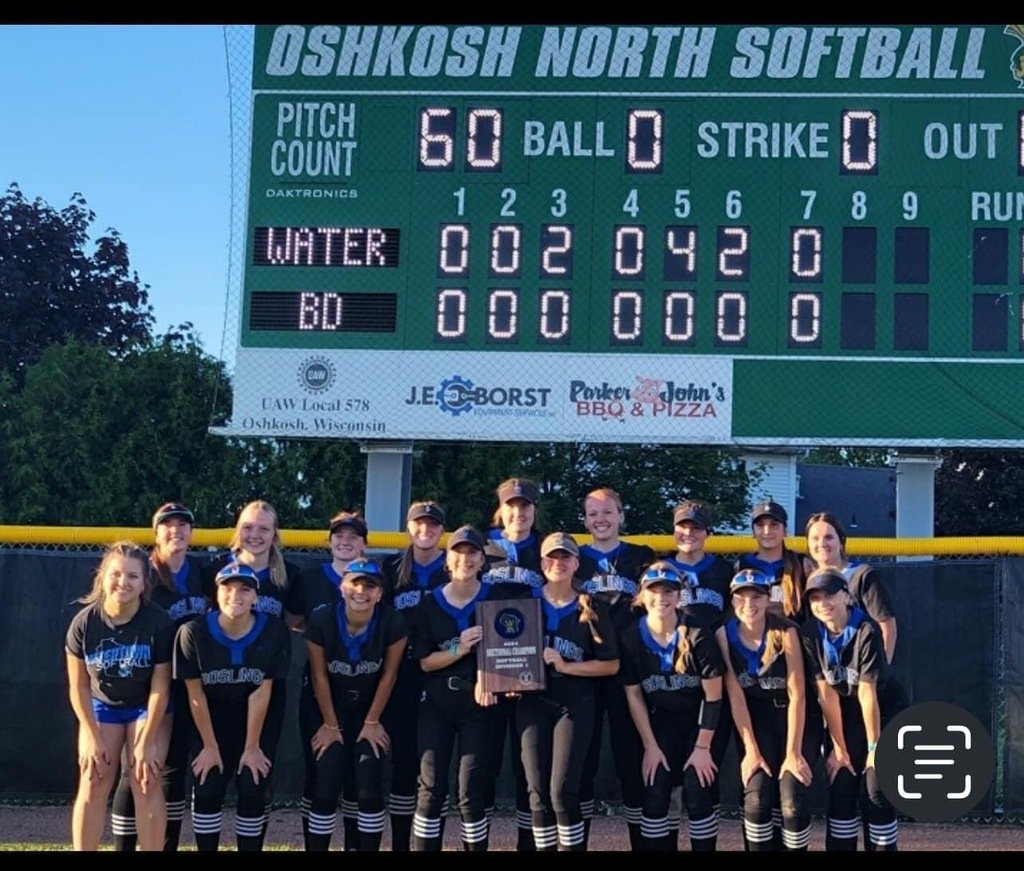 Congratulations to WHS Lady Goslings Softball--Sectional CHAMPS!  Onto the STATE tournament next week at Goodman Diamond in Madison.  Quarterfinals on Thursday, June 6th, time TBD.  #WuTownProud #wearethegoslings