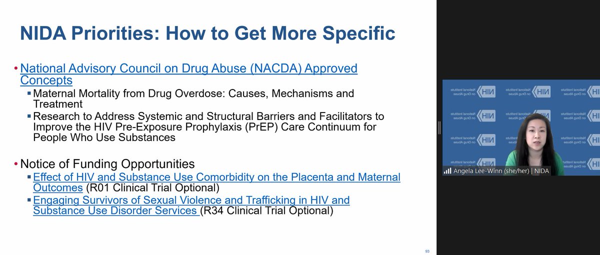 We are grateful to have Dr. Angela Lee-Winn join us to share <a href="/NIDAnews/">NIDAnews</a> funding priorities in relation to women and substance use at #InWomens2024, and how researchers can get involved in this work, both in the US and internationally.