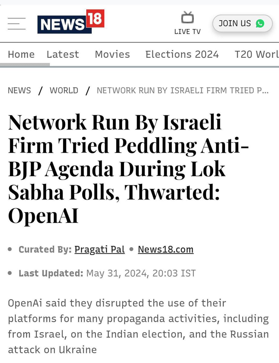 erbmjha's tweet photo. BIG🚨🚨 Many political pandits were shocked to see a spike in Congress social media impressions in the last 6 months.

Psephologists were shocked when they compared Congress's social media presence and ground support (which had negligible ground support).

Today, OpenAI has exposed the game plan of Congress.

OpenAI has found a network linked with an foreign firm that was involved in peddling anti-BJP propaganda and boosting Congress's impressions on social media.