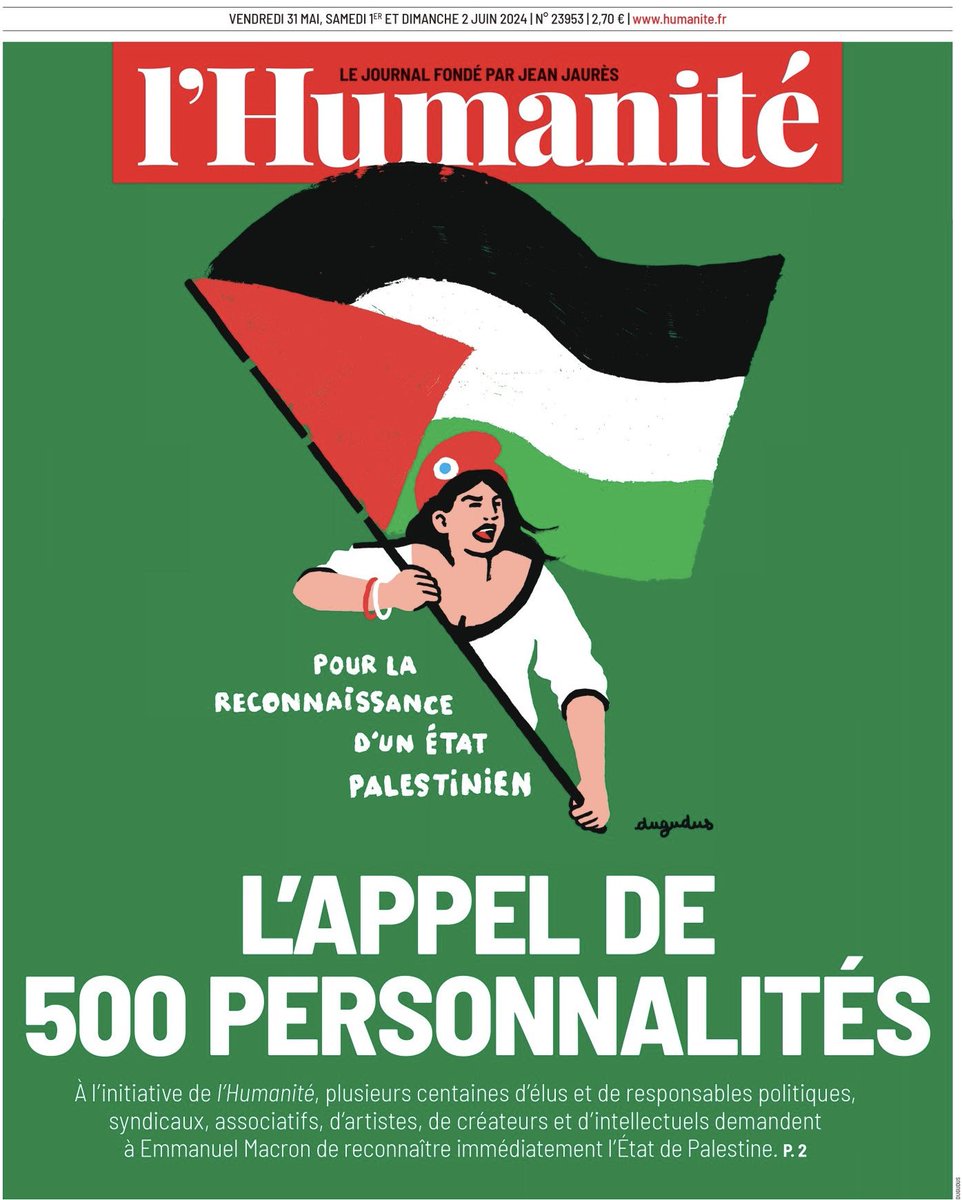 🇵🇸 Pour la reconnaissance par la France de l’État de Palestine.

Assez de complicité. Assez de silence.