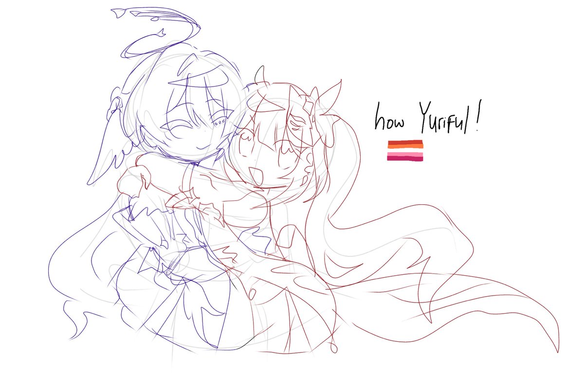 pearlywishes's tweet photo. It’s about to be Pride month, take messy doodle #robinabi #sparkbin my lesbians🩷 https://t.co/azdpFciS7g