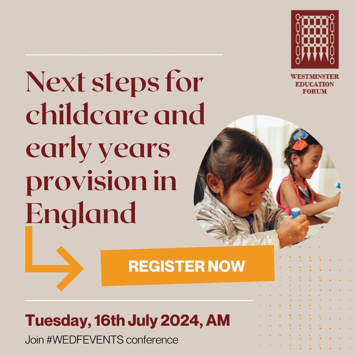 #WBFEVENTS are holding a conference on the next steps for childcare and early years provision in England. Our Chief Executive @KatieGhose will speak about the key issues faced by the workforce – including meeting childcare demands. Learn more: buff.ly/3V0zMil @wfpevents