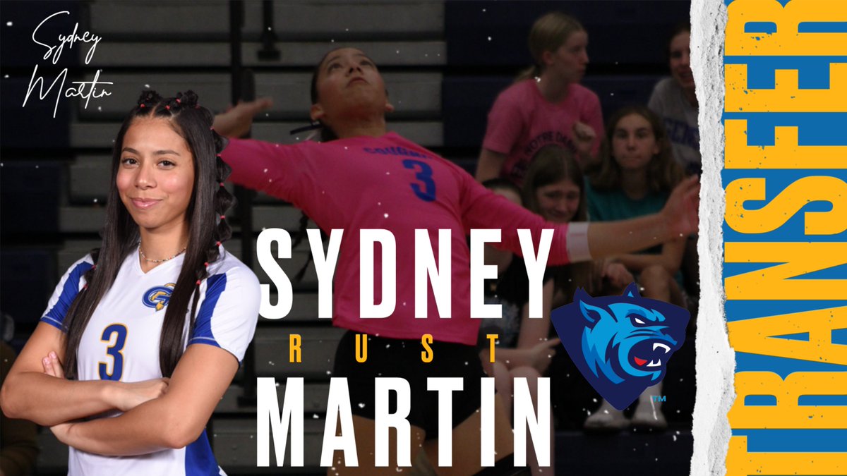 TRANSFER ALERT!! We would like to congratulate Sydney Martin from Women's Volleyball, as she plans on attending Rust College, an NAIA school in Mississippi to play Volleyball in the fall!! #CougarPride