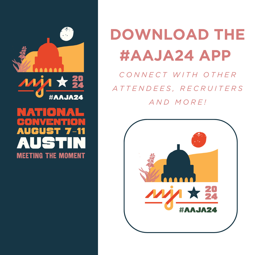 Calling all #AAJA24 attendees! Download the event app now to start connecting with fellow attendees, scheduling meetings with recruiters, and setting up your profile. To access you must be registered. Get our early bird registration deal now: aaja24.org/registration.