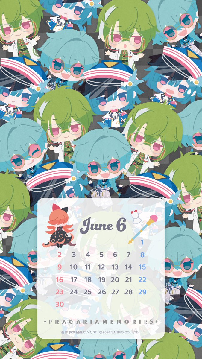 fragaria_sanrio's tweet photo. ✦6月カレンダー壁紙✦
今月はNOIR BOUQUETからタッサム、ハンギョン、ピケロの壁紙🐧🐙🐸
保存して使ってね🍓
#フラガリアメモリーズ https://t.co/BIRITemLKX