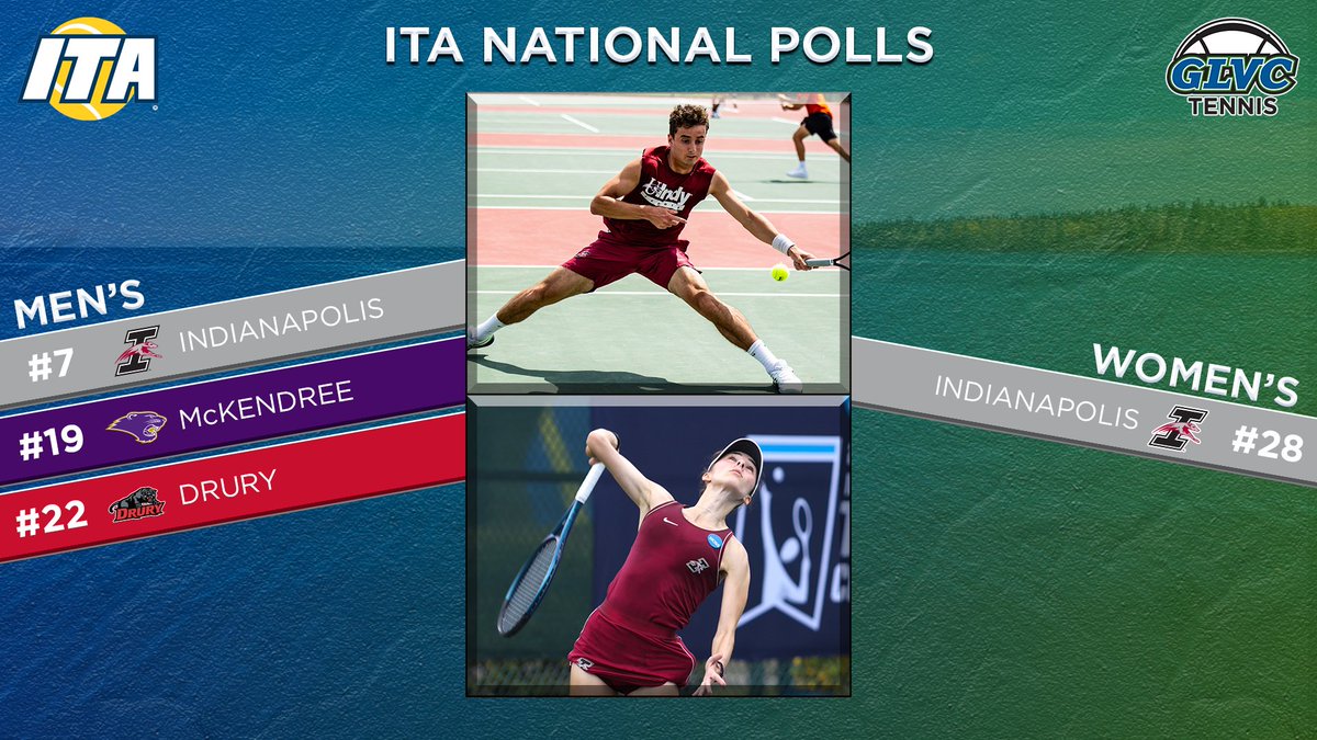 🎾 @ITA_Tennis NATIONAL POLLS @UIndyAthletics top the charts for #GLVCtennis in the season's final rankings 💪 🔗 GLVCsports.com/ITApoll