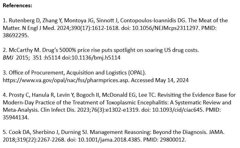 DrToddLee's tweet photo. @TxID_Edu wrote a nice LTE at NEJM which we submitted together.  It was desk rejected, but maybe we can get some discussion going @JosGilbertoMon1 

Channeling the power of #idtwitter

Costs taken from the VA (and GoodRx for drugs not on VA formulary)

@ABsteward https://t.co/wJSMgziMlW