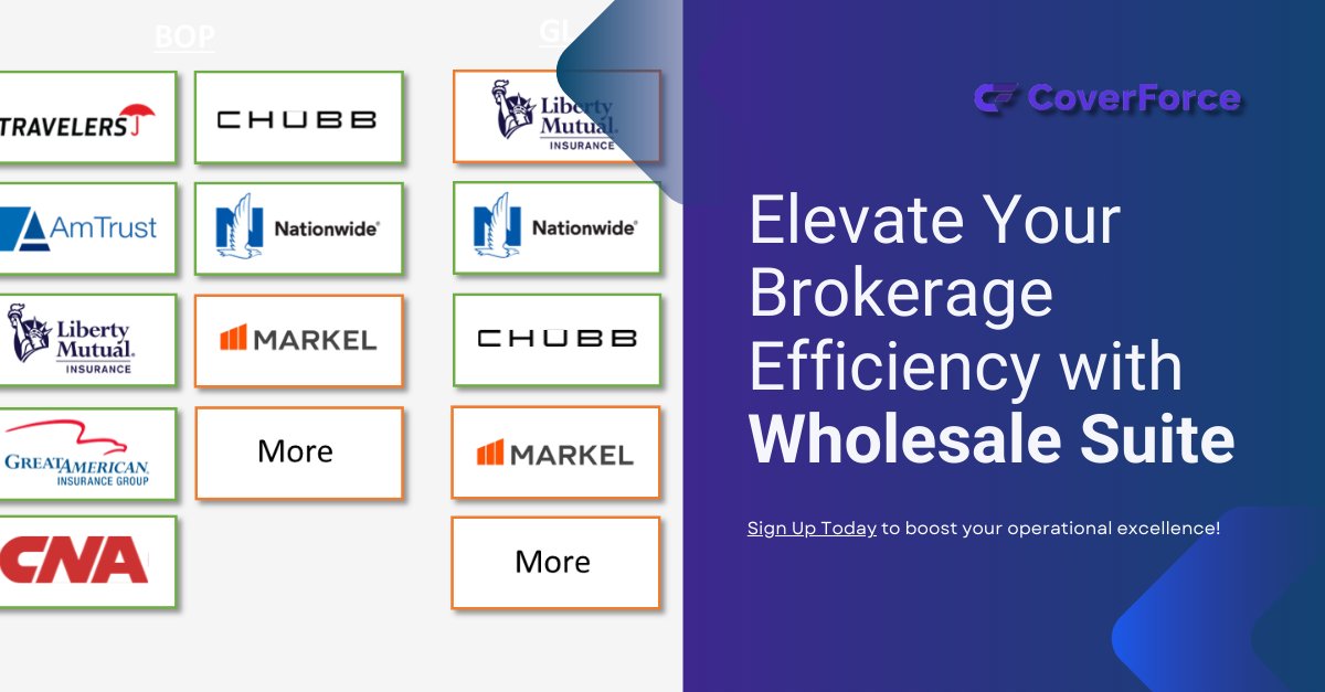 CoverForceTech's tweet image. Elevate Your Submission Workflow Efficiency with CoverForce's Wholesale Suite!
Boost efficiency and profits effortlessly.

#insurancedistribution #insurance #technology #coverforce

Click here now hubs.la/Q02z04wm0