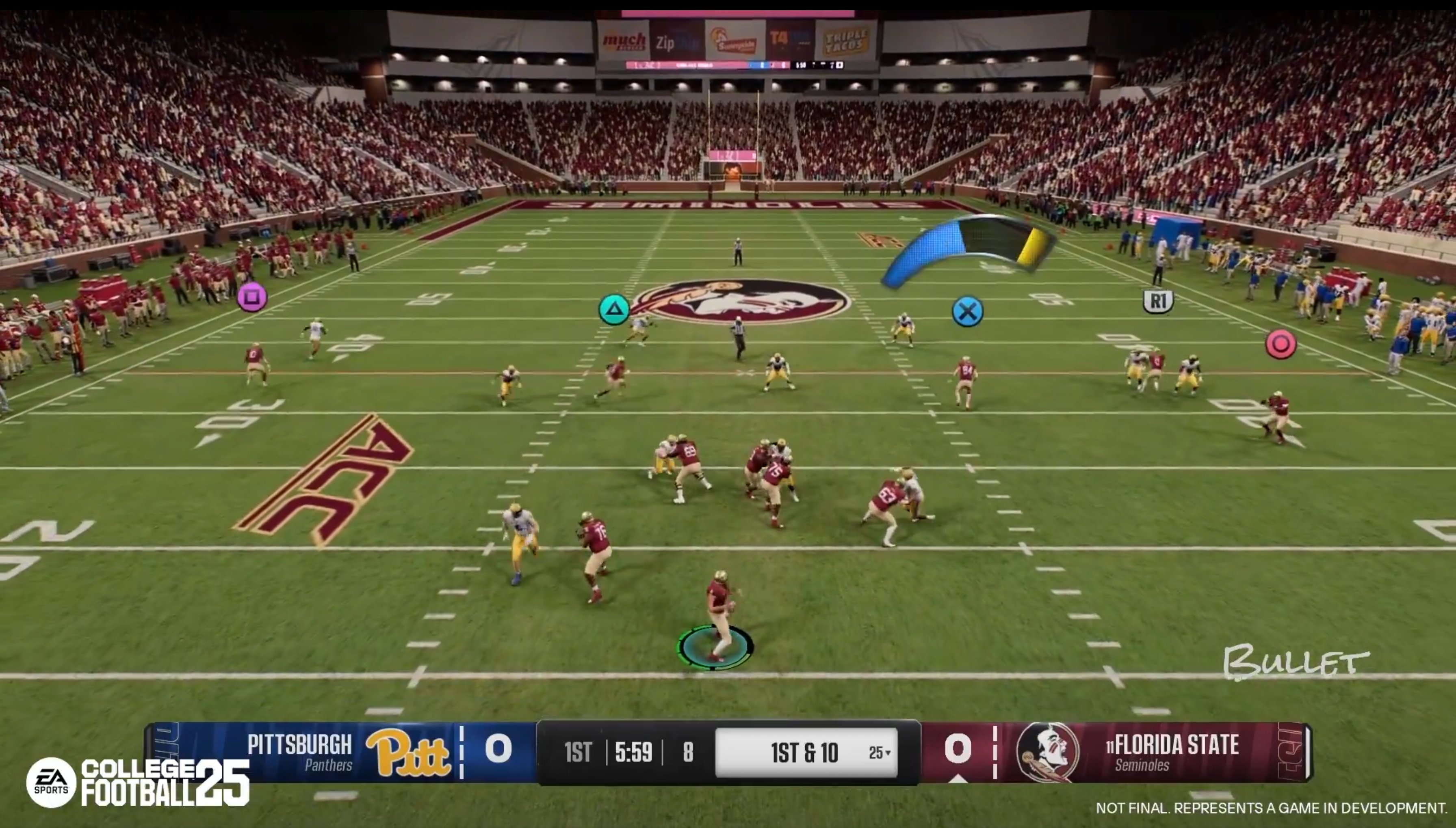 Drew (NTE) on X: “A scorebug from College Football 25. Not ESPN 