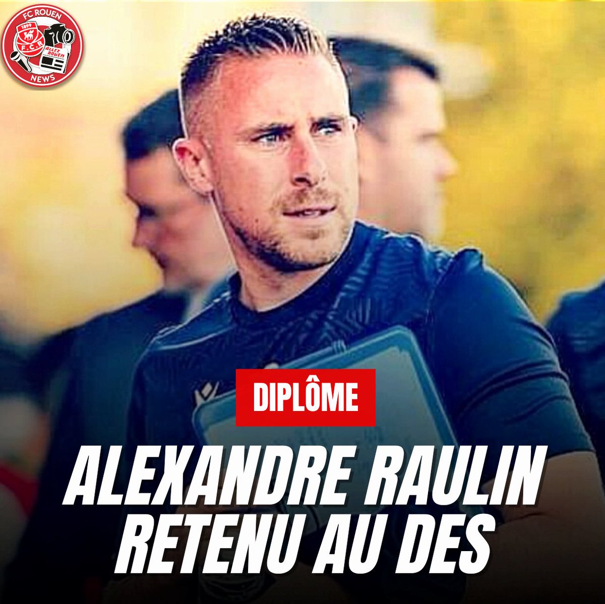 🎓 𝗔𝗹𝗲𝘅𝗮𝗻𝗱𝗿𝗲 𝗥𝗮𝘂𝗹𝗶𝗻 𝗲𝘀𝘁 𝗿𝗲𝘁𝗲𝗻𝘂  𝗮𝘂 𝗗𝗘𝗦, il fait partie des 62 retenus sur 300 candidatures, la formation durera un an. 🔴⚪

👏 | 𝗙𝗲́𝗹𝗶𝗰𝗶𝘁𝗮𝘁𝗶𝗼𝗻𝘀 𝗮̀ 𝗻𝗼𝘁𝗿𝗲 𝗮𝗱𝗷𝗼𝗶𝗻𝘁, 𝗰'𝗲𝘀𝘁 𝗺𝗲́𝗿𝗶𝘁𝗲́.

#TeamFCR #Rouen #Normandie
