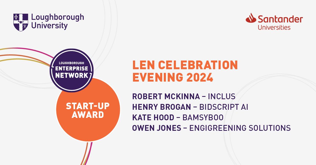 Congratulations to our shortlisted nominees for Start-Up Award at this year's LEN Celebration Evening on 5th June!
With thanks to The Sir Thomas White Loan Charity [TAG STWLC] (stwcharity.co.uk) for joining and supporting us in celebrating the achievements of the founders.
