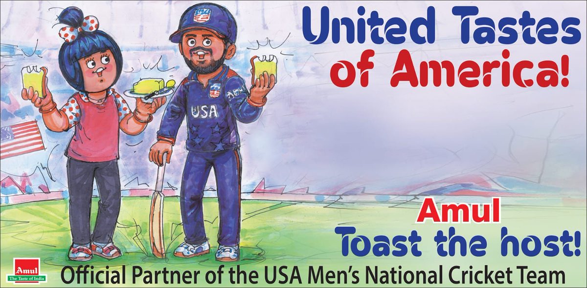 #Amul Topical: Amul is the proud sponsor of the USA men’s national cricket team! @usacricket