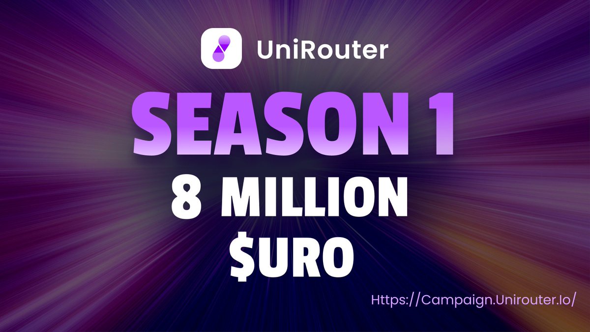 UniRouterBTC's tweet image. 🚀 Season 1 of $URO Farming is Now Live! 🌾 Backed by @BSquaredNetwork

Dive into the action:
campaign.unirouter.io

🎮 Engage like never before—smash likes, retweet, and comment to rack up POINTS!

Let&apos;s kick off the season with a bang! 🎉 #URO 💥 Join the frenzy!