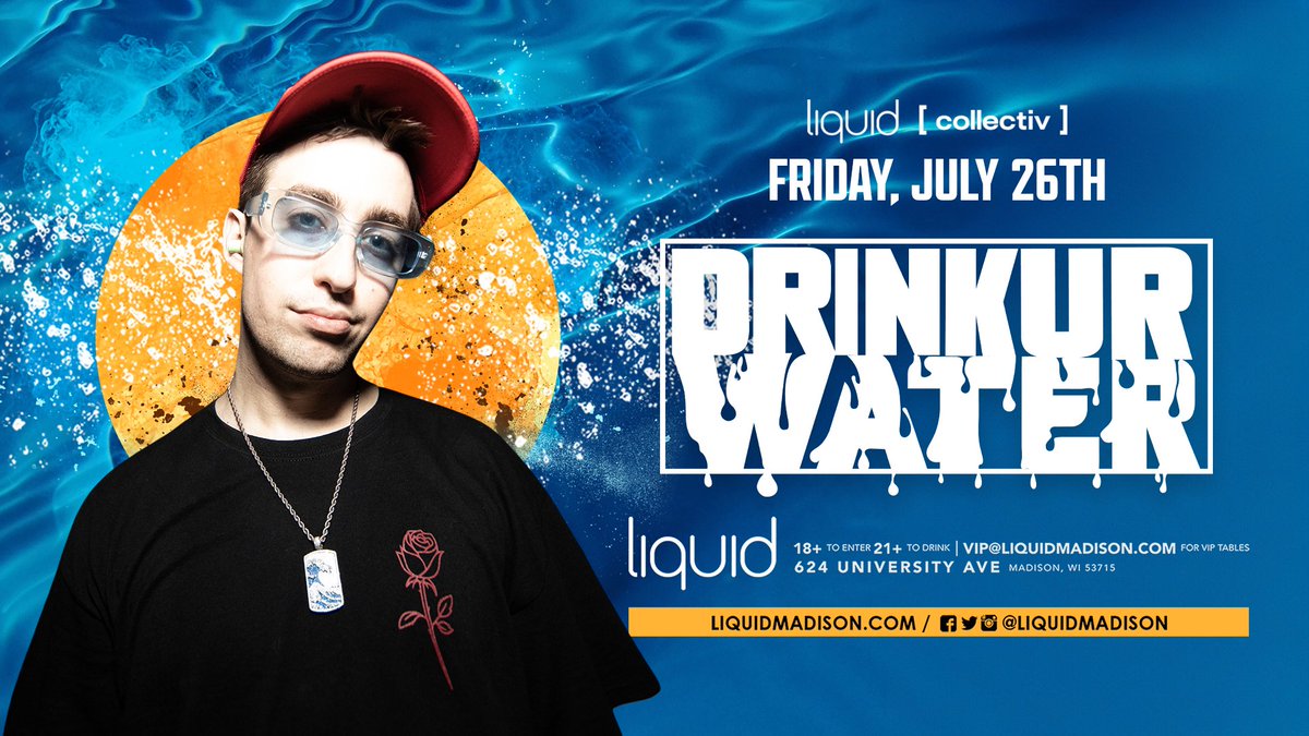 We're staying hydrated this summer 💦 @ITSDRINKURWATER takes over Liquid on July 26th 🔥 🎟: liquidevents.link/drinkurwater (ON SALE NOW)