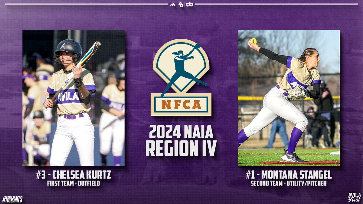 NEWS:

More hardware for <a href="/Avila_Softball/">Avila University Softball</a>! 
Chelsea Kurtz was named First Team All-Region and Montana Stangel was named Second Team All-Region by the <a href="/NFCAorg/">National Fastpitch Coaches Association</a>!

#AvilaFirst | #NAIASB

📰: avilaathletics.com/sports/sball/2…