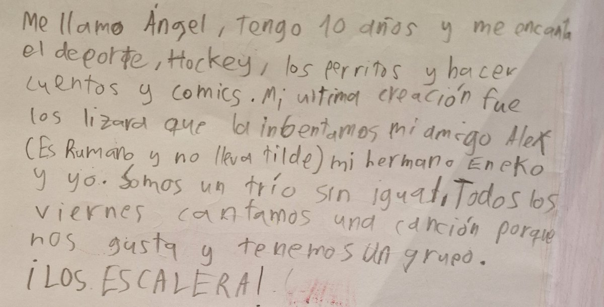 Hoxe, o meu corazón gañouno Ángel, un artista polifacético de 4° de primaria 🫠