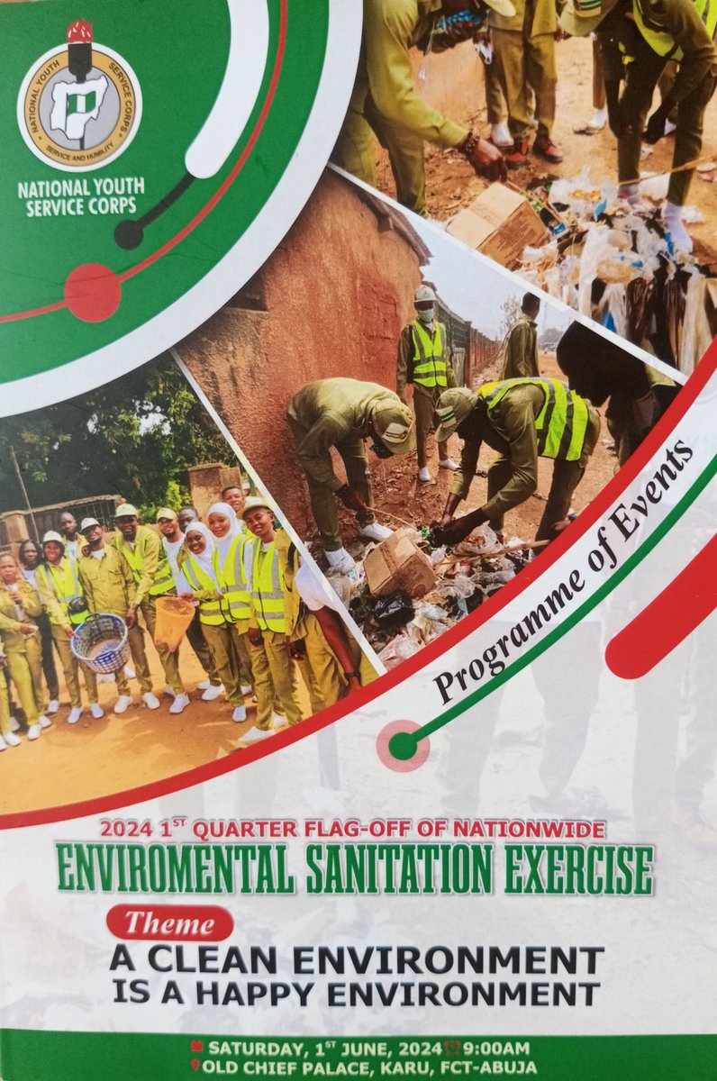 NYSC FLAGS-OFF 2024 NATIONWIDE ENVIRONMENTAL SANITATION