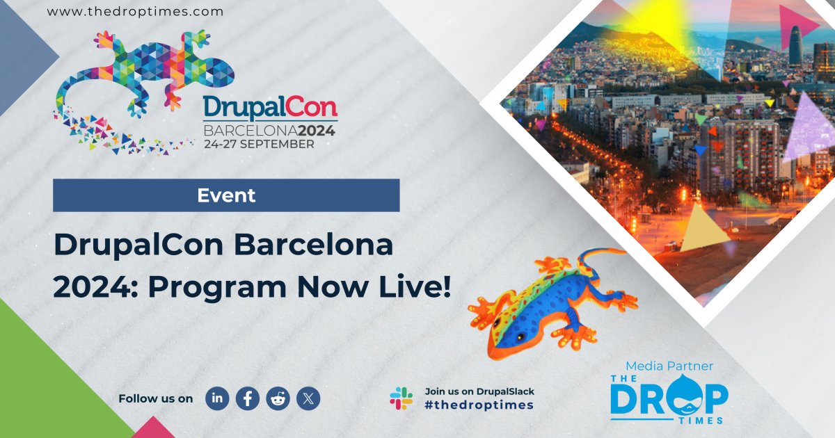 DrupalCon Barcelona 2024: Program Now Live! bit.ly/3VoadsY @DrupalConEur