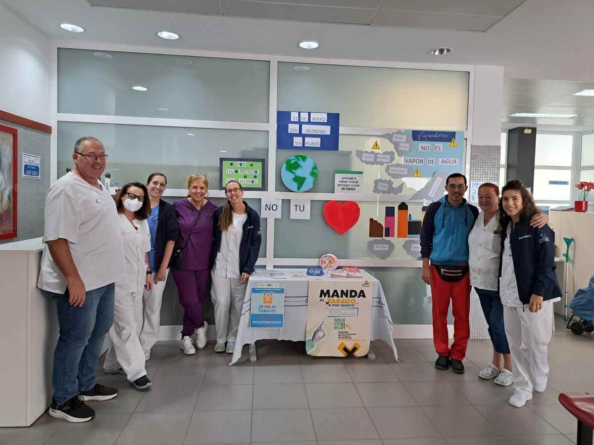 BpsoGAPGC's tweet photo. Por el día mundial sin tabaco, en el CS Cueva Torres, centro que implanta la Guía #BpsoTabaco. Mesa informativa: cómo dejar de fumar e información variada sobre este hábito perjudicial. @BpsoGAPGC @BpsoCanarias #BpsoGAPGC #BpsoTabaco #STOPTabaco https://t.co/NYX6vLHfO2