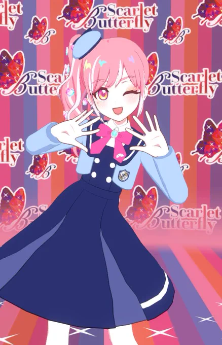 アイプリいいね、かわいいパラチャンまで遊んでたけど遊ぶ前にコーデチェンジ(前プレイコーデ引き継ぎ)→服に合わせて髪も目も変えられるのほんといいシステム 