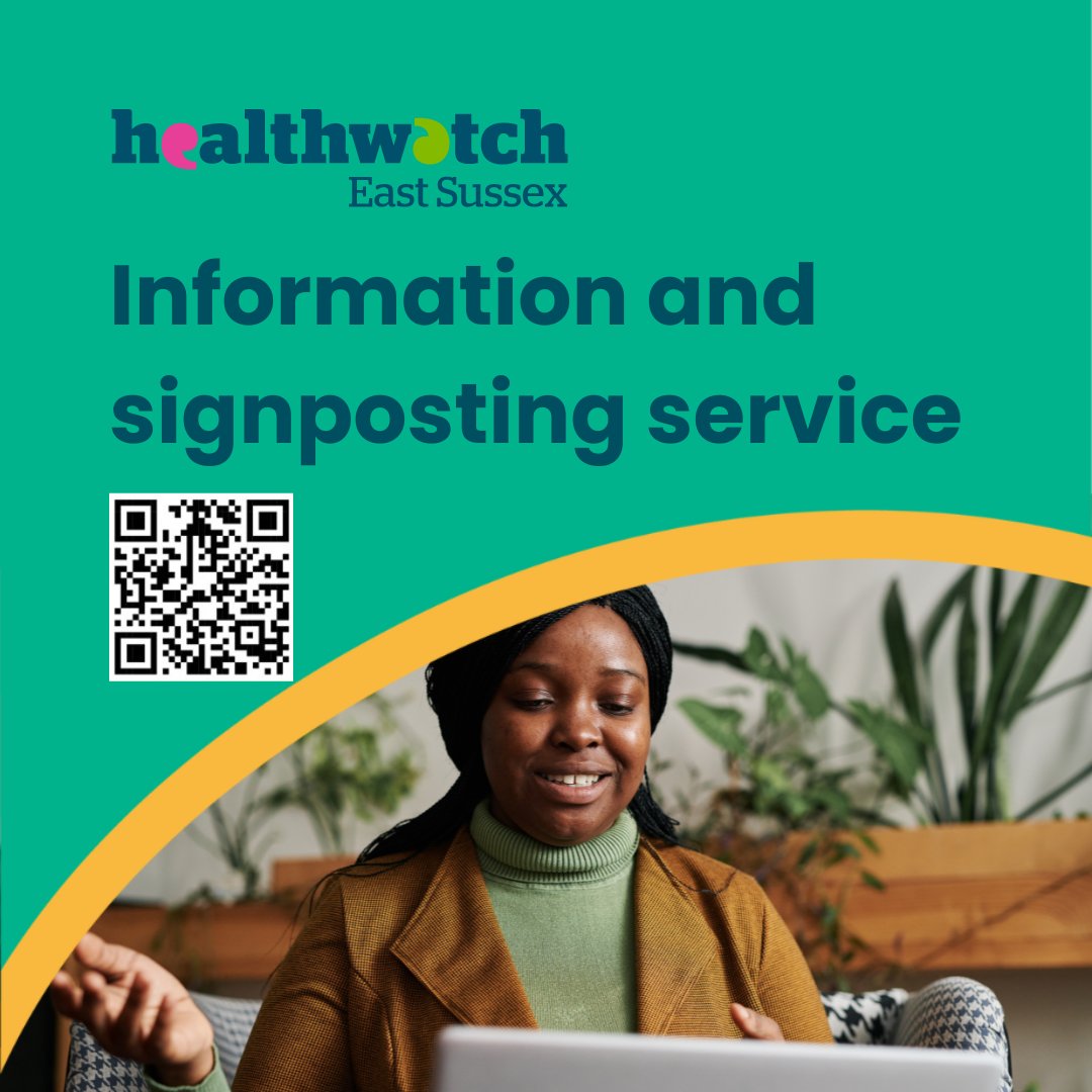 Our skilled Information & Signposting advisors can help you navigate #health and #care services, feedback and concerns.

Contact Us: 
Call: 0333 101 4007 Monday–Friday (10am-2pm)
Email: enquiries@healthwatcheastsussex.co.uk 

For more information visit: ow.ly/2N1Z50RR0iC