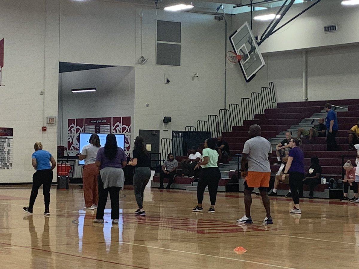 Day 2: <a href="/GAHPERD/">Georgia AHPERD</a>’s Robert W. Moore Summer Institute- starting the day off right with some awesome line dancing! Thanks <a href="/APS_HPE/">APS Department of Health and Physical Education</a> and Coach Faith Foggy!