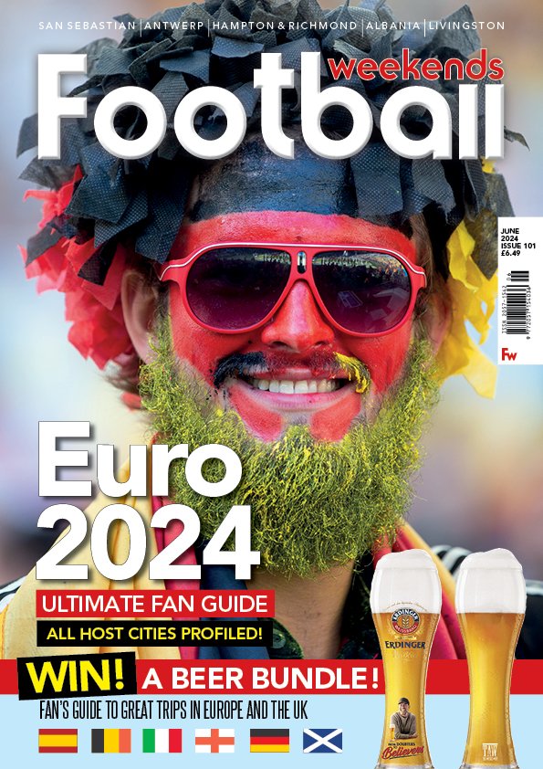 FootyWeekends's tweet photo. Looking forward to Germany 2024? Then make sure you snap up the new issue of Football Weekends magazine, in newsagents now!
We've a 40 page guide to the tournament - the best features on the cities and stadiums hosting the games. 
Buy in newsagents or via https://t.co/0jeVV41us7 https://t.co/p8cqw383LL