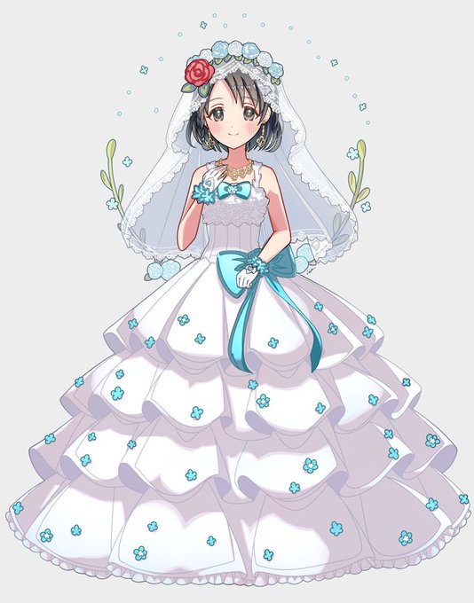 「black hair white dress」 illustration images(Latest)