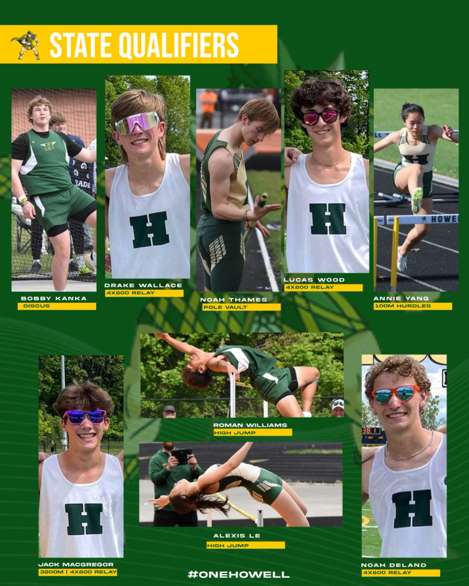 Good luck to our @HIGHLANDERTFXC athletes who will be competing at the @MHSAA D1 Finals at East Kentwood HS on Saturday, June 1! PV will get underway at 9:30am, prelims and the 3,200 relay at 10 a.m. and the rest of the running finals starting at noon. #OneHowell