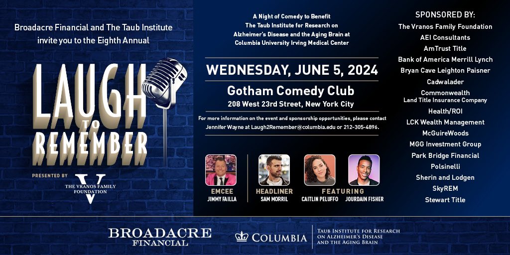BroadacreCRE's tweet photo. Last chance to get your tickets for the funniest night of the year! Join us for the Eighth Annual Laugh to Remember on June 5th. Get your tickets here: 

https://t.co/DdiWgLazzP https://t.co/QZeRoINLkI