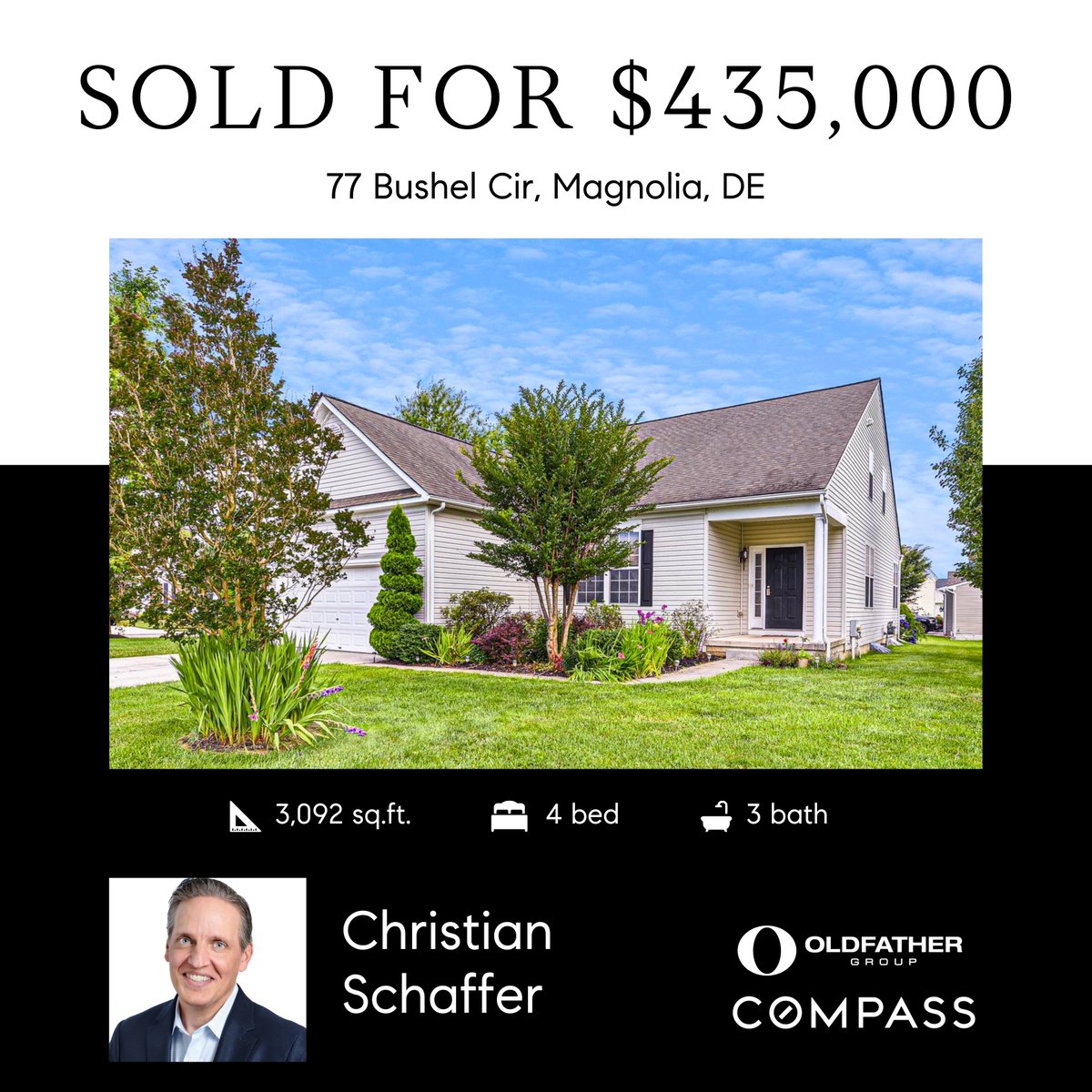 SOLD! Christian works magic again! 🪄
​
Ready to buy or sell your home? Contact Christian Schaffer today! 🔗 bit.ly/Christian-Scha…
​
#realtorlife #homesold #dreamhome #realestate #justsold #delaware #maryland #oldfather #compass
