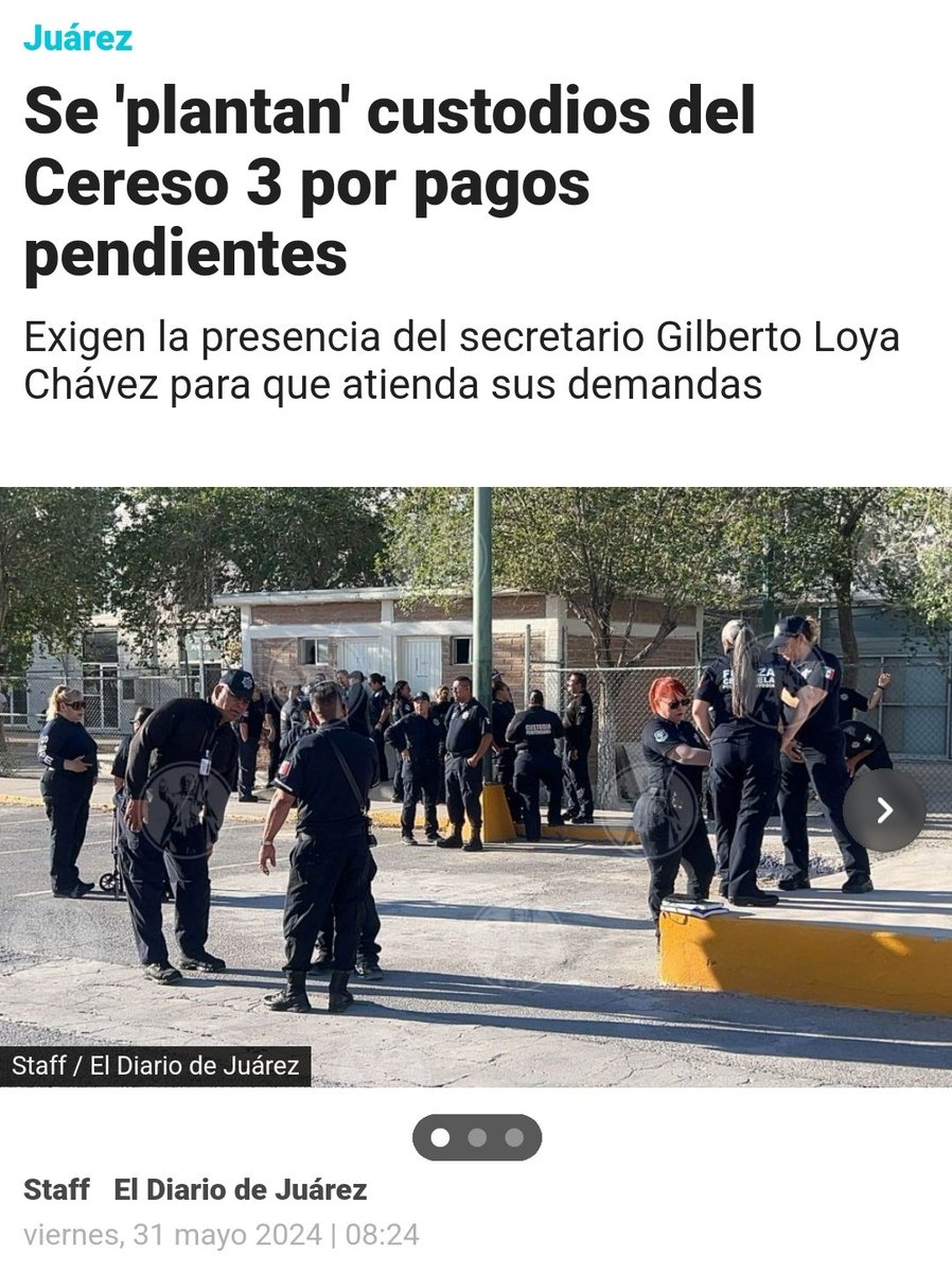 Mientras el general @comisarioloya se la ha pasado de fiesta en fiesta y presumiendo la ilusión Centinela, los custodios de Ciudad Juárez y   Chihuahua protestan para que cumpla su palabra: