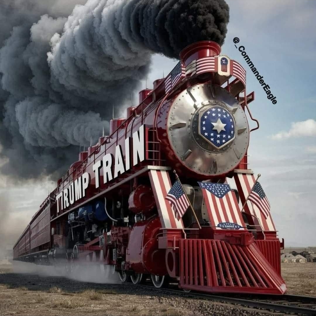 Lots of Logs got added to this Trains fire yesterday..... MEMO TO SOCIALISTS...... This Train hasn't begun to hit Full Speed yet and when it does, you won't need a warning whistle to know it's COMING!!! #TrumpTrain #MAGA