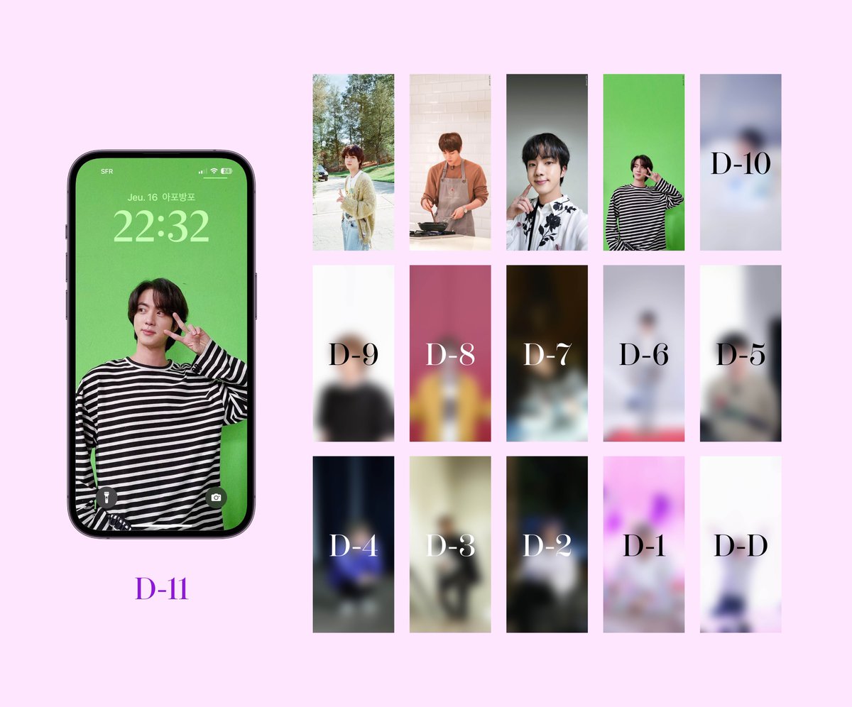 D-11 UNTIL JIN RETURNS 🥹💜
#11DaysToMeetJin #JIN #방탄소년단진 #BTS #BTSWALLPAPER #btslockscreen