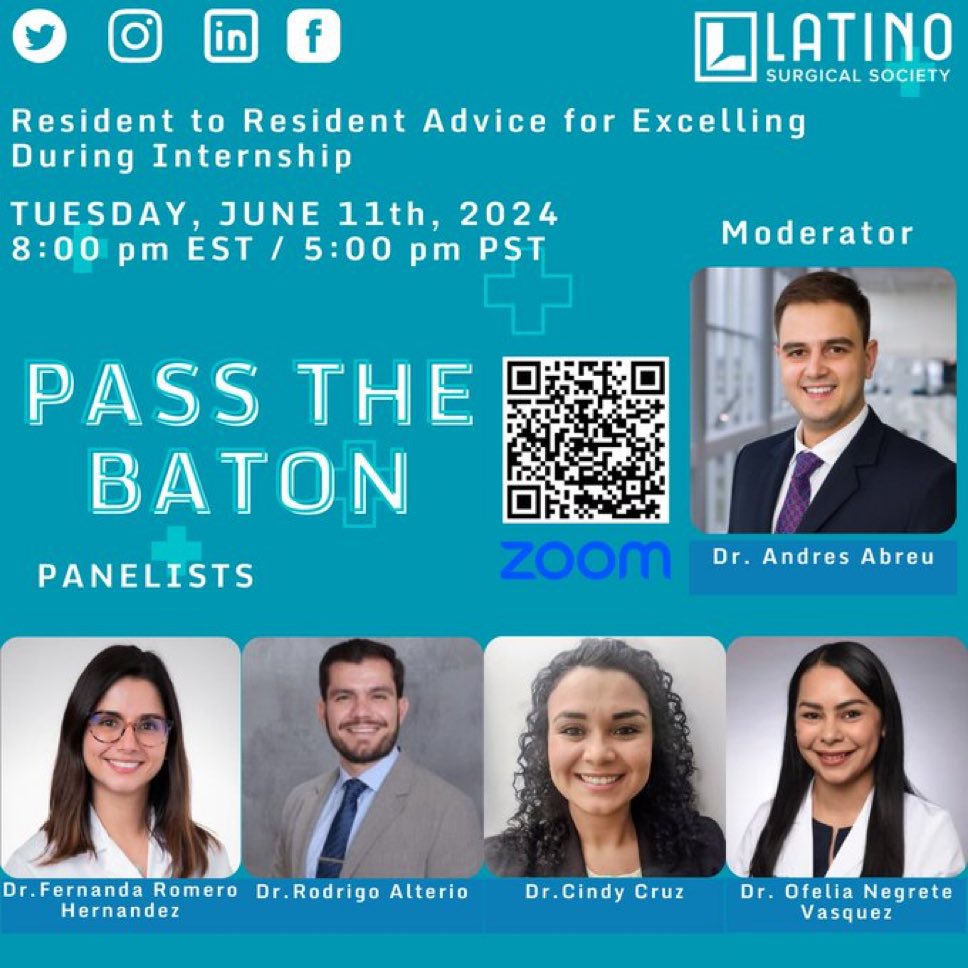 Hear directly from experienced residents in our 'Pass the Baton' webinar. Discover strategies for mastering your surgical internship and beyond. Don't miss it! June 11th! 🗓️ #LSSWebinar #PassTheBaton Registration link ⬇️ partners.zoom.us/webinar/regist…