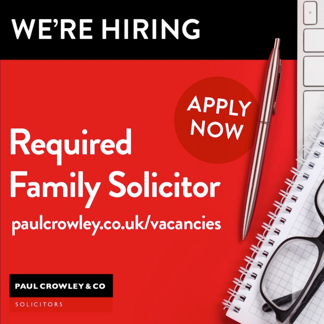 👩🏼‍💻 Paul Crowley & Co are recruiting a Family Solicitor, paulcrowley.co.uk/vacancies

#paulcrowleyandco #paulcrowleysolicitors #legaljobs #legalemployment #paulcrowleyandcosolicitors #familylawjobs #liverpoolsolicitors #familylaw #wearehiring #familysolicitor #liverpool #northwest