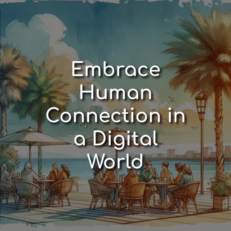 In a digital world, human connections matter more than ever. 🌟 At Stratis Cloud Coaching, we help you balance digital and personal interactions. Embrace connection for a fulfilling life. Contact us today! 🌴✨ #HumanConnection #LifeCoaching #StratisCloudCoaching #StPetersburgFL