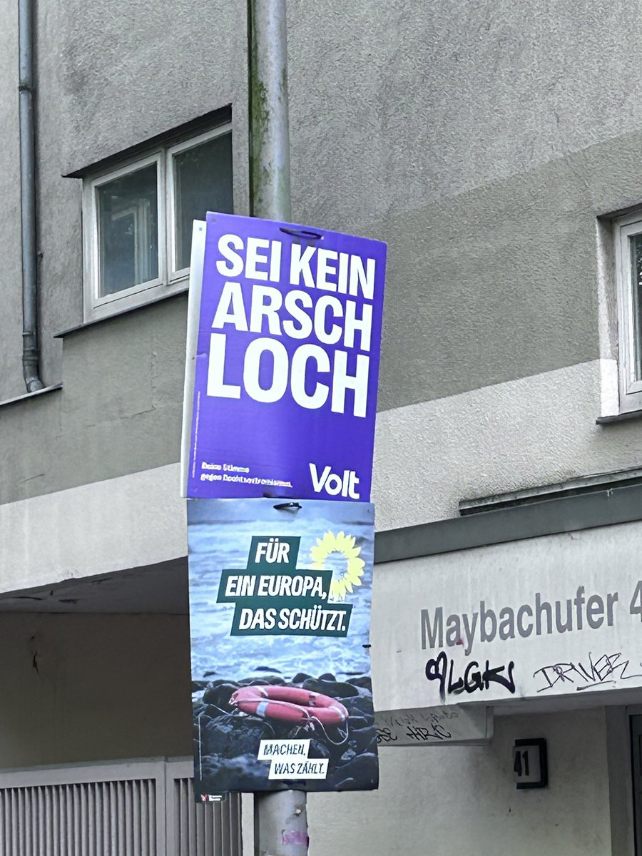 🇩🇪 « Ne sois pas un trou du cul » : la campagne de @VoltDeutschland pour les élections européennes est vraiment d’une grande élégance (et en plus on n’y comprend rien)