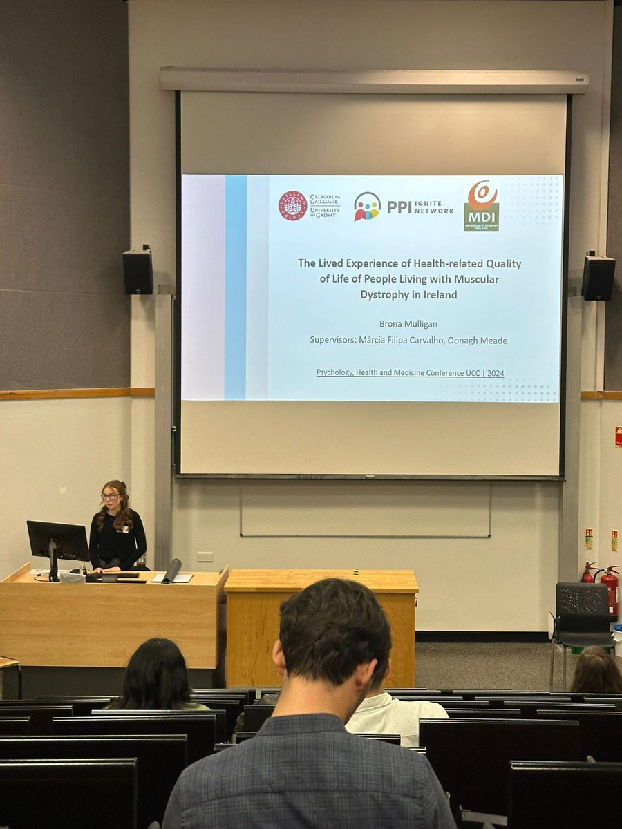Márcia N. Carvalho (@m_n_carvalho) on Twitter photo Fantastic presentation from Brona Mulligan on impact of living with MD on quality of life at #phm2024 @Galway_Psychol <a href="/oonaghmeade/">Oonagh Meade</a> Fantastic presentation from Brona Mulligan on impact of living with MD on quality of life at #phm2024 @Galway_Psychol <a href="/oonaghmeade/">Oonagh Meade</a>