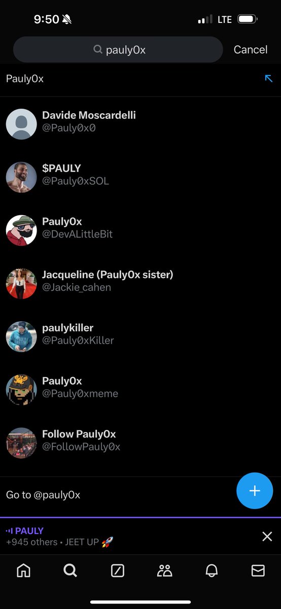 It’s true. I can’t find @Pauly0x in the X search feature and we follow each other.