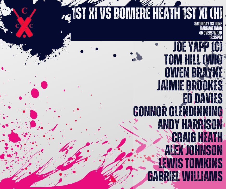 CoundCC's tweet photo. Week 5 sees the 1sts play host to @BomereHeathCC, whilst the 2nds travel to Quatt to take on @BridgnorthCC 3rds. With both Saturday sides taking 2 victories out of 4 during May, both @yappy1989 &amp; Wils will be hoping for successful starts to June. 
#cricket #sccl https://t.co/JZK3meV3No