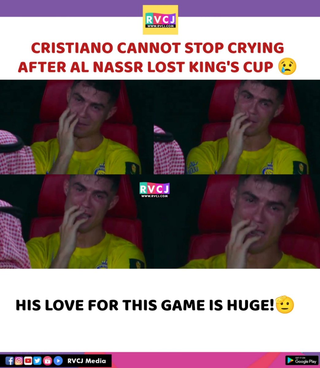 Cristiano cannot stop crying.