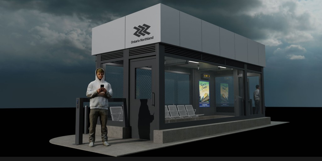 Ontario Northland (@ontnorthland) on Twitter photo The new era of the Northlander is underway! We are pleased to be in Bracebridge today to share renderings of the shelters being installed at nine future Northlander stops. Special thanks to <a href="/TheThanigasalam/">Vijay Thanigasalam</a> @GraydonTheMPP, Deputy Mayor Brenda Rhodes and Enseicom for joining us! The new era of the Northlander is underway! We are pleased to be in Bracebridge today to share renderings of the shelters being installed at nine future Northlander stops. Special thanks to <a href="/TheThanigasalam/">Vijay Thanigasalam</a> @GraydonTheMPP, Deputy Mayor Brenda Rhodes and Enseicom for joining us!